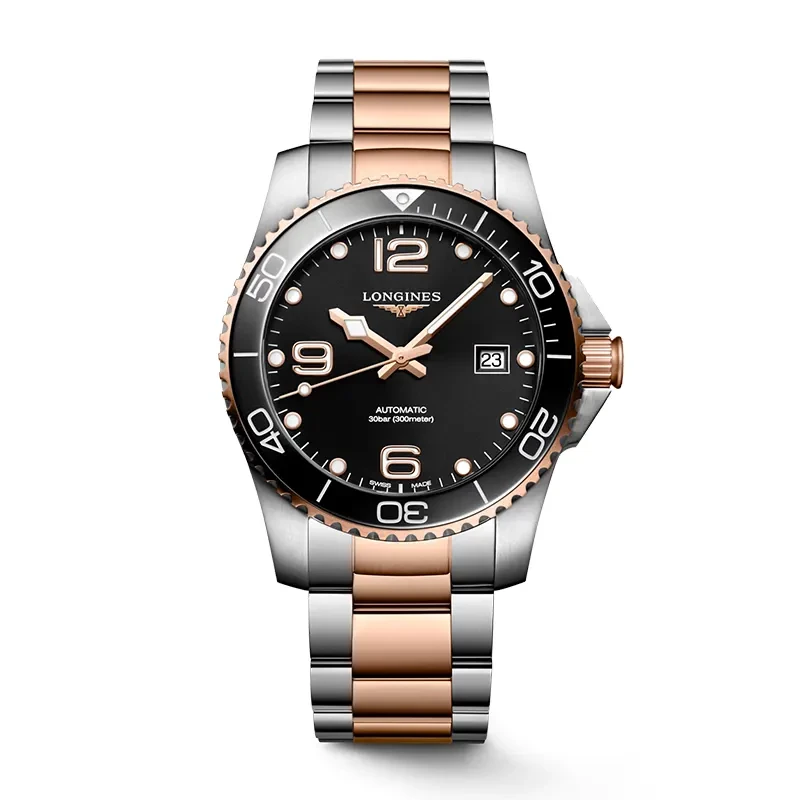 Longines hydroconquest black dial best sale